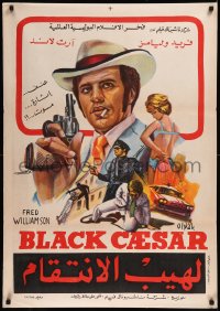 8y0592 BLACK CAESAR Egyptian poster 1978 AIP Williamson different Aziz blaxploitation art!