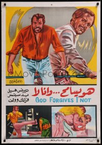 8y0606 GOD FORGIVES I DON'T Egyptian poster 1969 different gunslingers Terence Hill & Bud Spencer!