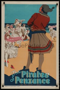 8y0170 PIRATES OF PENZANCE stage play English double crown 1920 Gilbert & Sullivan opera, ladies!