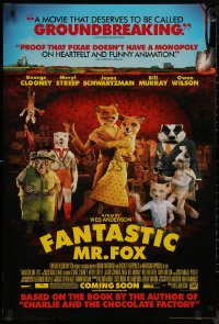 8y0952 FANTASTIC MR. FOX advance DS 1sh 2009 Wes Anderson stop-motion, Clooney, Streep
