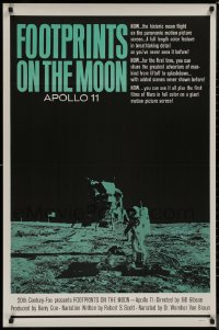 8y0962 FOOTPRINTS ON THE MOON 1sh 1969 the real story of Apollo 11, cool image of moon landing!
