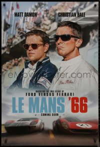 8y0966 FORD V FERRARI style B int'l teaser DS 1sh 2019 Bale, Damon, the American dream, Le Mans '66!