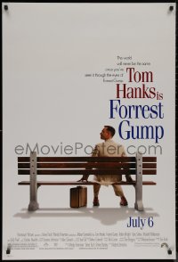 8y0967 FORREST GUMP advance DS 1sh 1994 Tom Hanks sits on bench, Robert Zemeckis classic!