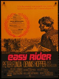 8y0562 EASY RIDER French 23x31 R1980s Peter Fonda, motorcycle biker classic directed by Hopper!