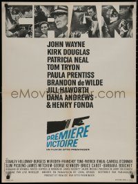 8y0568 IN HARM'S WAY French 23x31 1965 John Wayne, Kirk Douglas, Otto Preminger, cool title art!
