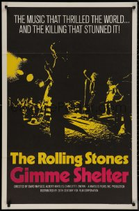 8y0979 GIMME SHELTER int'l 1sh 1971 Rolling Stones out of control rock & roll concert!