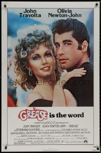 8y0987 GREASE 1sh 1978 c/u of John Travolta & Olivia Newton-John in a most classic musical!