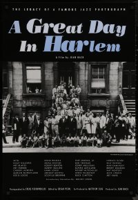 8y0988 GREAT DAY IN HARLEM 1sh 1994 great portrait of jazz musicians & family in New York!