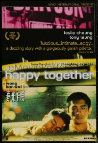 8y0998 HAPPY TOGETHER 1sh 1997 Wong Kar Wai, homosexuals travel to Argentina and break up!