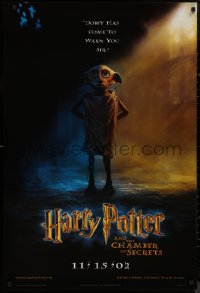 8y1003 HARRY POTTER & THE CHAMBER OF SECRETS teaser DS 1sh 2002 Dobby has come to warn you!