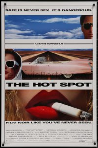 8y1021 HOT SPOT DS 1sh 1990 cool close up smoking & Cadillac image, directed by Dennis Hopper!