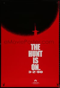 8y1025 HUNT FOR RED OCTOBER teaser 1sh 1990 Russian submarine captain Sean Connery, hunt is on!