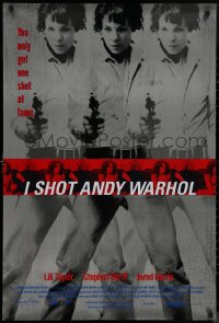 8y1029 I SHOT ANDY WARHOL 1sh 1996 cool multiple images of Lili Taylor pointing gun!