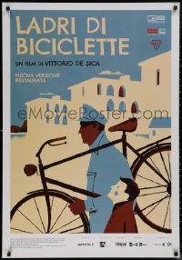 8y0779 BICYCLE THIEF Italian 1sh R2019 Vittorio De Sica's classic Ladri di biciclette, Ayestaran art!