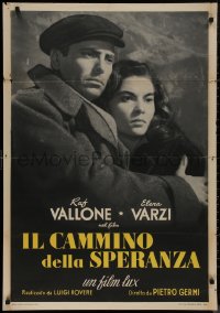 8y0795 PATH OF HOPE Italian 1sh 1950 Pietro Germi's Il Cammino della speranza, Raf Vallone!