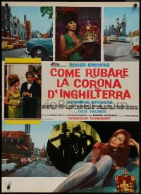 8y0806 INCREDIBLE PARIS INCIDENT Italian 27x37 pbusta 1967 Come Rubare la Corona d'Inghilterra!