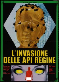 8y0807 INVASION OF THE BEE GIRLS Italian 26x37 pbusta 1976 sexy girl smothered in honey by Nistri!
