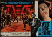 8y0820 WEST SIDE STORY Italian 26x36 pbusta R1968 Academy Award winning musical, Natalie Wood!