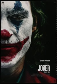 8y0532 JOKER teaser DS Thai 1sh 2019 different super close-up image of clown Joaquin Phoenix!