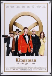 8y1074 KINGSMAN: THE GOLDEN CIRCLE style C advance DS 1sh 2017 Firth, Moore, Egerton, top cast image!