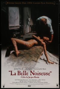 8y1080 LA BELLE NOISEUSE 1sh 1991 sexy naked Emmanuelle Beart helps famous French painter!