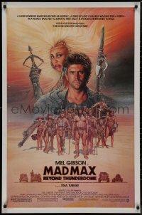 8y1105 MAD MAX BEYOND THUNDERDOME 1sh 1985 art of Mel Gibson & Tina Turner by Richard Amsel