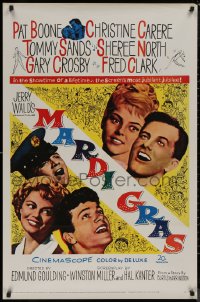8y1113 MARDI GRAS 1sh 1958 Pat Boone, Gary Crosby, Tommy Sands, Dick Sargent, Sheree North!