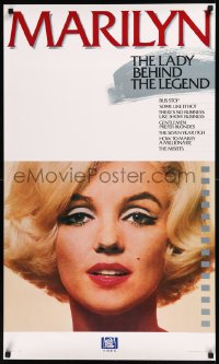 8y0233 MARILYN: THE LADY BEHIND THE LEGEND 22x38 video poster 1987 close-up of the sexy actress!