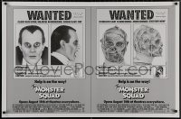 8y1132 MONSTER SQUAD advance 1sh 1987 wacky wanted poster mugshot images of Dracula & the Mummy!