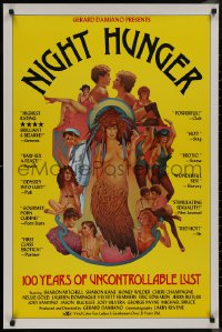 8y1143 NIGHT HUNGER 25x38 1sh 1983 directed by Gerard Damiano, strange sexy art by Charles Moll!
