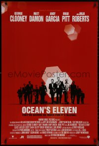 8y1145 OCEAN'S 11 DS 1sh 2001 Steven Soderbergh, George Clooney, Matt Damon, Brad Pitt