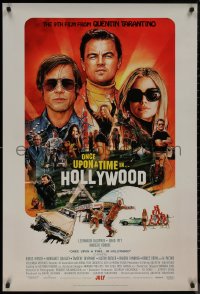 8y1150 ONCE UPON A TIME IN HOLLYWOOD advance 1sh 2019 Tarantino, DiCaprio, montage art by Chorney!