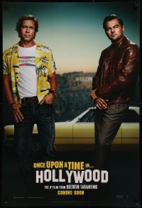 8y1152 ONCE UPON A TIME IN HOLLYWOOD int'l teaser DS 1sh 2019 Pitt and Leonardo DiCaprio, Tarantino!
