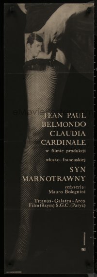 8y0488 LA VIACCIA Polish 13x38 1964 great image of Cardinale's stockinged leg w/Belmondo photo!