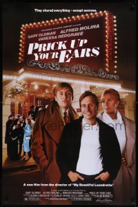 8y1172 PRICK UP YOUR EARS 1sh 1987 Gary Oldman, Vanessa Redgrave, Alfred Molina