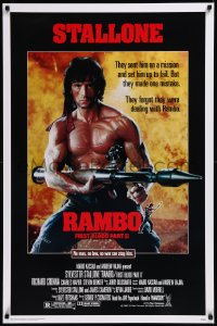 8y1185 RAMBO FIRST BLOOD PART II 1sh 1985 no law, no war can stop Sylvester Stallone w/his RPG!