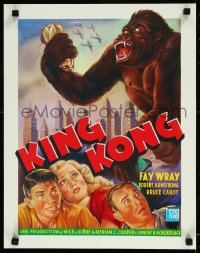 8y0243 KING KONG 16x20 REPRO poster 1990s Fay Wray, Robert Armstrong & the giant ape!