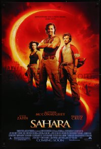 8y1222 SAHARA advance DS 1sh 2005 Matthew McConaughey & sexy Penelope Cruz in the desert!