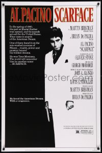 8y1225 SCARFACE 1sh 1983 Al Pacino as Tony Montana, Brian De Palma, Oliver Stone!