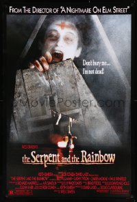 8y1228 SERPENT & THE RAINBOW 1sh 1988 directed by Wes Craven, don't bury me, I'm not dead!