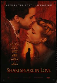 8y1232 SHAKESPEARE IN LOVE teaser 1sh 1998 Geoffrey Rush, Affleck & Joseph Fiennes, Madden!