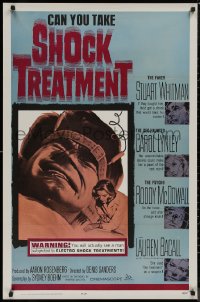 8y1234 SHOCK TREATMENT 1sh 1964 you actually see a man subjected to electroshock treatments!