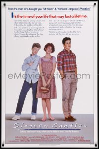 8y1240 SIXTEEN CANDLES 1sh 1984 Molly Ringwald, Anthony Michael Hall, directed by John Hughes!