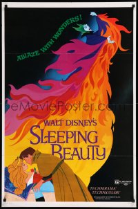8y1243 SLEEPING BEAUTY 1sh R1979 Walt Disney cartoon fairy tale fantasy classic, ablaze w/ wonders!