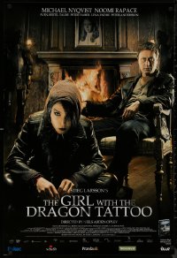 8y0402 GIRL WITH THE DRAGON TATTOO Slovak 27x40 2009 Larsson, Noomi Rapace as Lisbeth Salander!