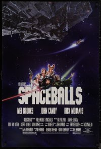 8y1249 SPACEBALLS 1sh 1987 Mel Brooks sci-fi Star Wars spoof, John Candy, Pullman!