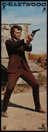 8y0345 CLINT EASTWOOD 14x41 Japanese special poster 1972 full-length image of him as Dirty Harry!
