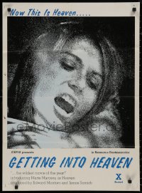 8y0358 GETTING INTO HEAVEN 22x30 special poster 1970 great image of sexy naked Uschi Digard!