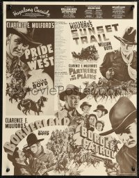 8y0195 HOPALONG CASSIDY tv poster 1976 great images of many cowboy western movie posters!
