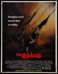 8y0365 HOWLING 17x22 special poster 1981 Joe Dante, screaming female tranforming into a werewolf!